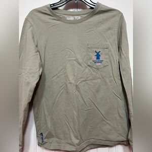 Dutch Bros Gray Long Sleeve Shirt with Pocket Design